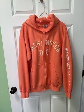 Washington DC Coral Zip Hoodie